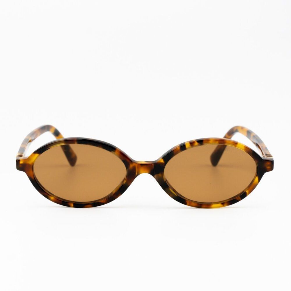 NEW Miu Miu MU04ZS 19P2Z1 REGARD Light Havana Brown  Unisex Sunglasses 0MU 04ZS - Picture 6 of 13